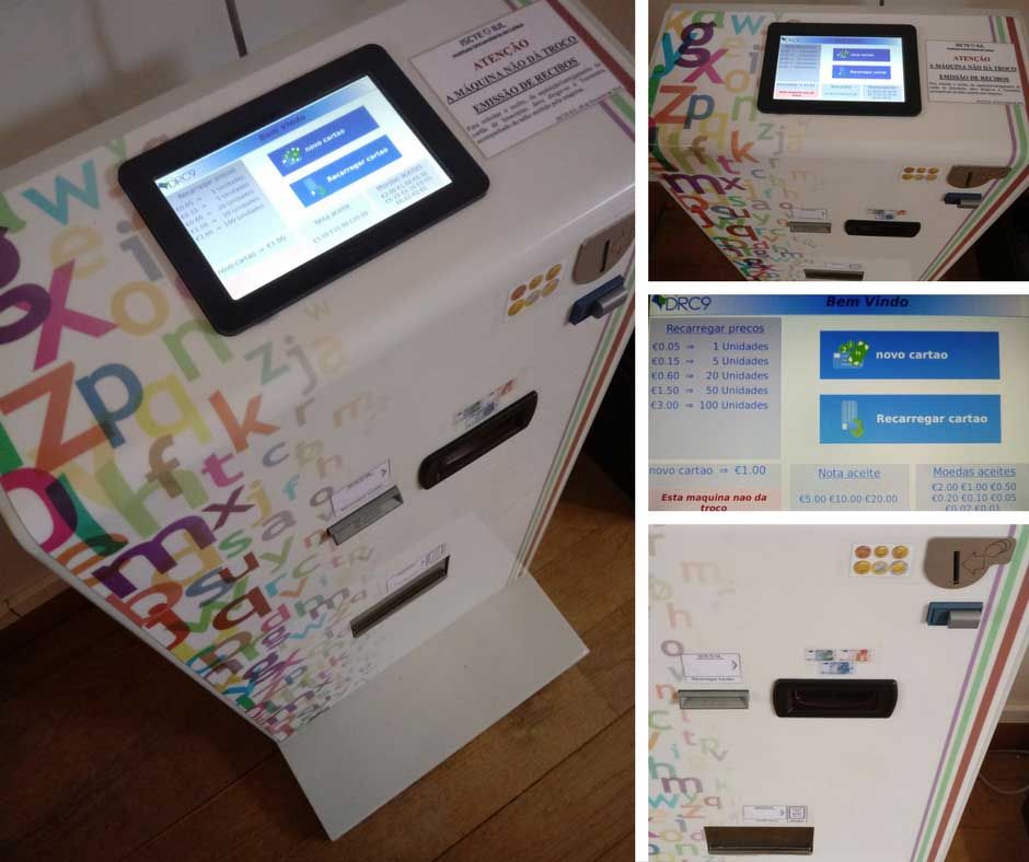 Máquina de cartões de cópias