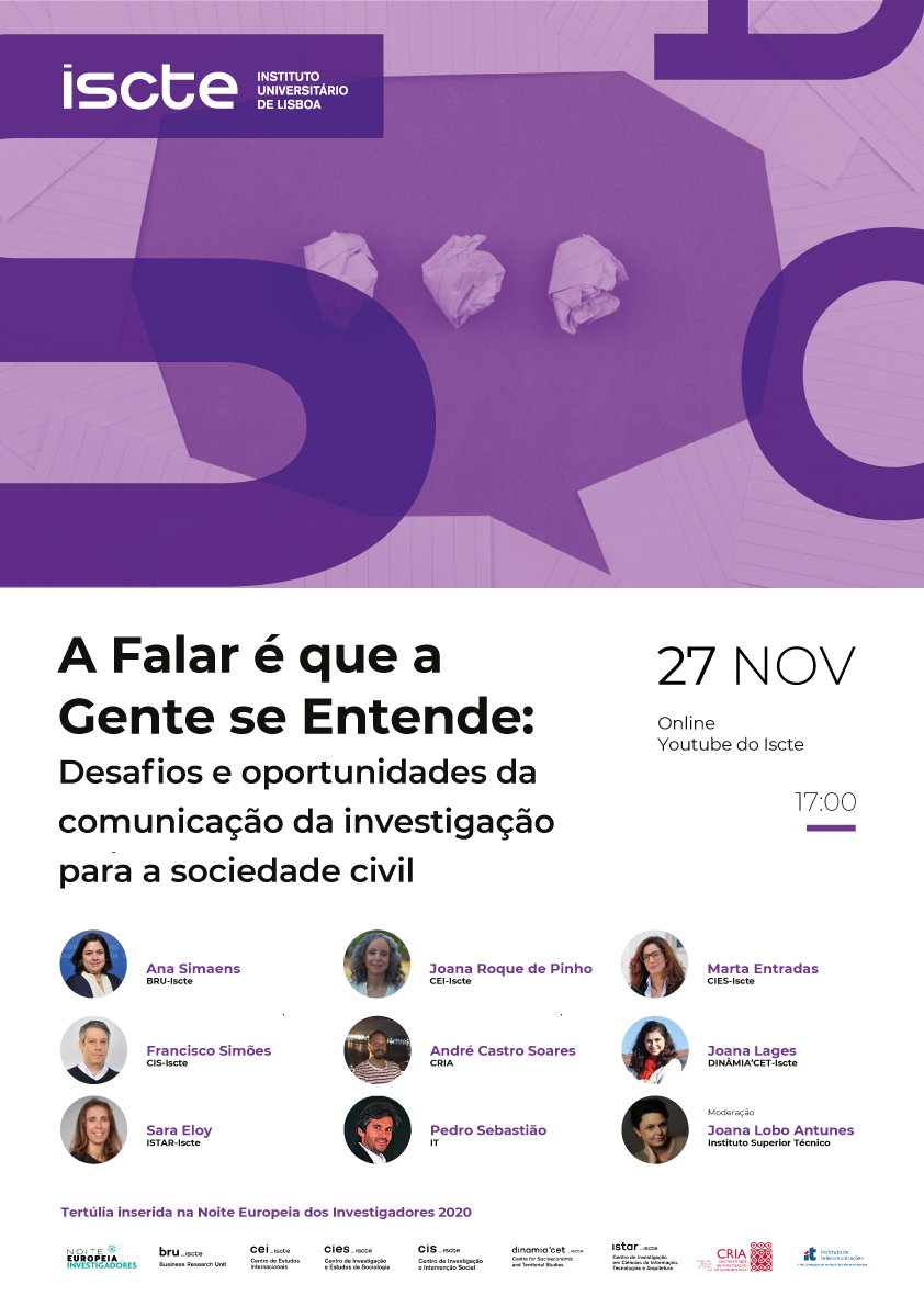 Cartaz Tertúlia NEI 2020 Iscte