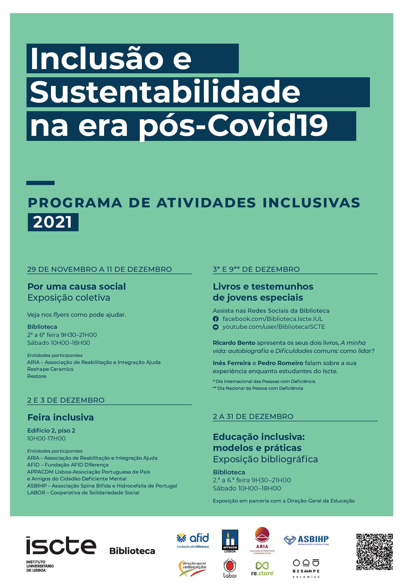 Cartaz Atividades Inclusivas 2021