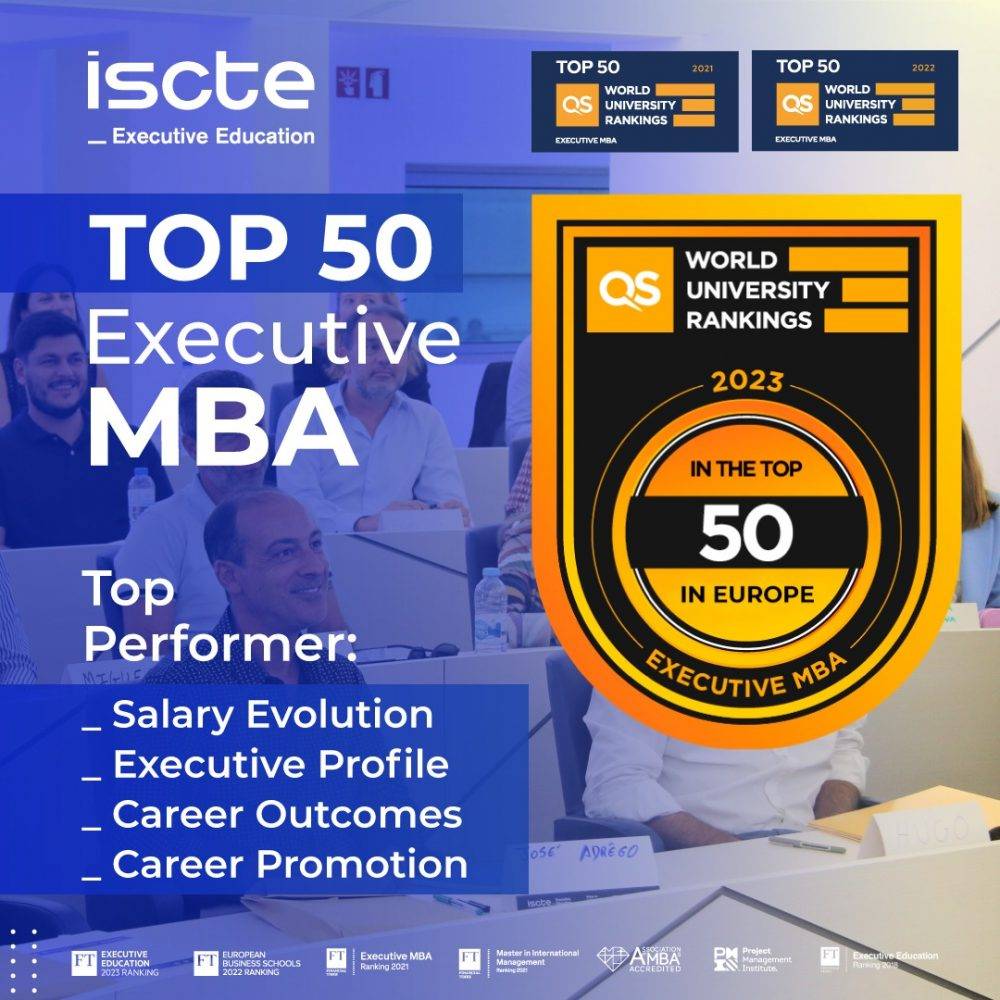 Iscte Executive Education no Top 50 Executive MBA da Europa