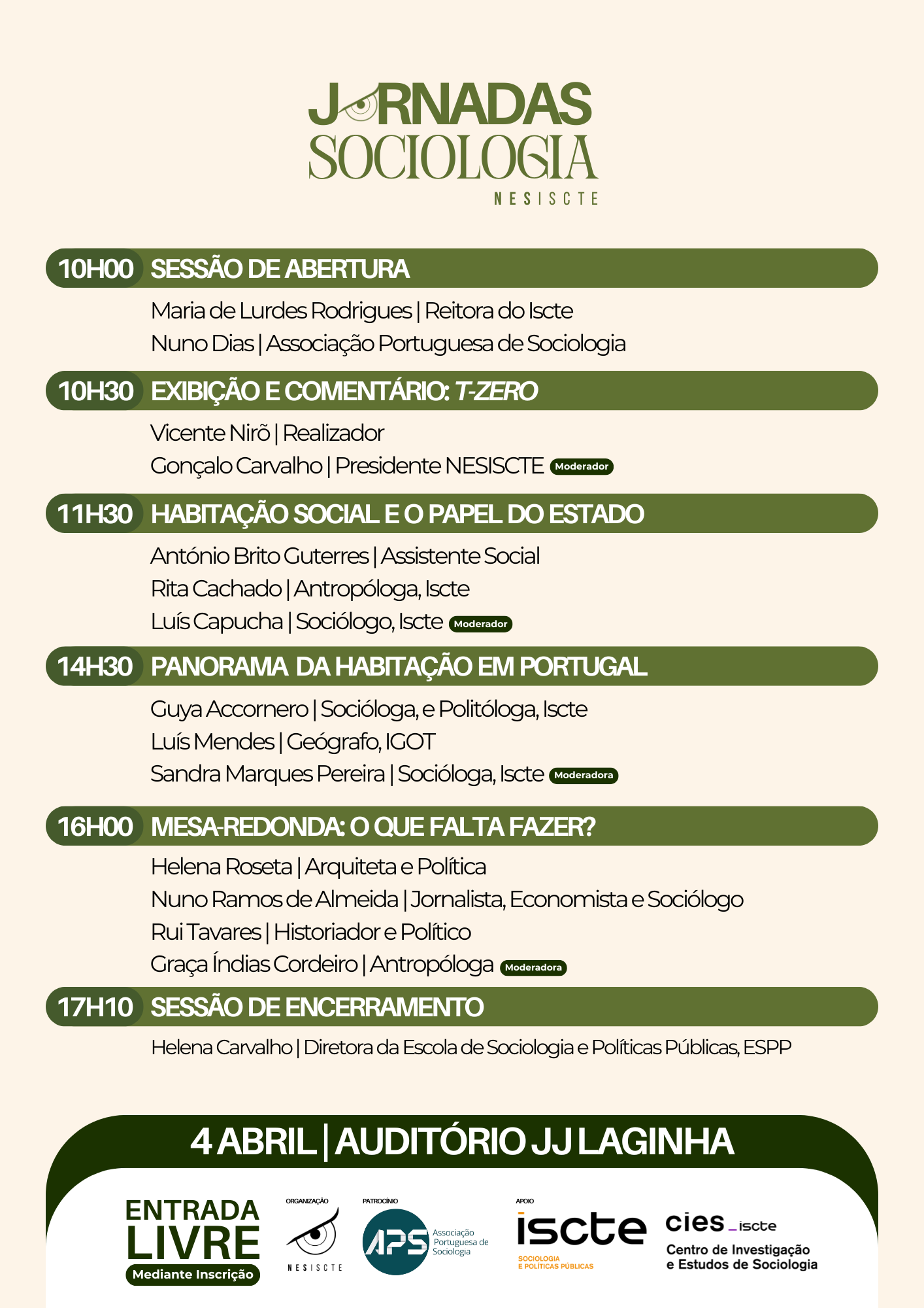 Programação Jornadas da Sociologia'25