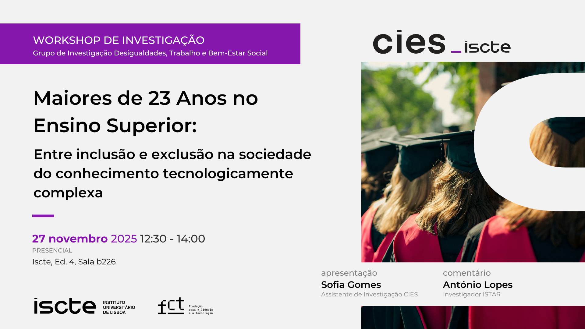 Maiores de 23 anos no Ensino Superior