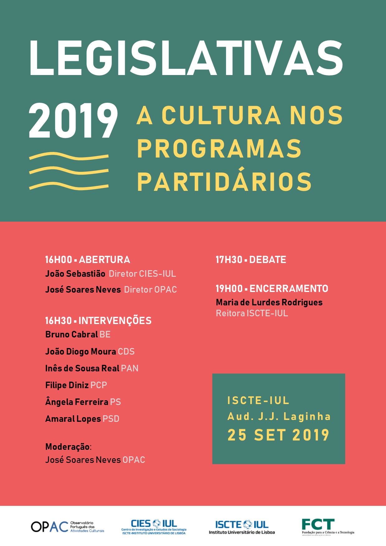 Legislativas 2019: A cultura nos programas partidários